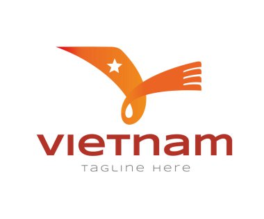 Kanat logosu tasarım şablon elementleri. Lac kuş kanadı sembolü stilize edilmiş, Vietnam kültürü logosu ilham kaynağı. Markalaşma ve İş Logoları için kullanılabilir. 