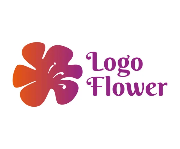 Персиковый Цветок Иконка Логотипа Элементов Шаблона Логотипа Используется Брендинга Бизнес — стоковый вектор