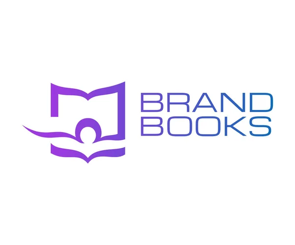 Libro Logo Icona Elementi Modello Design Logotipo Educativo Conoscenza Apprendimento — Vettoriale Stock
