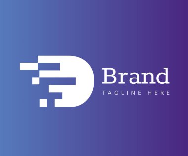 D harfi logo tasarım şablonu elementleri. D harfli dijital logo. Markalaşma ve İş Logoları için kullanılabilir.