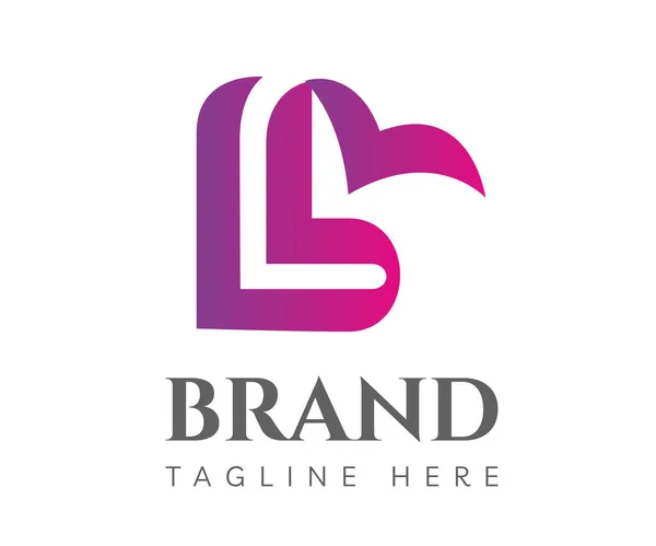 Letter Logo Icon Design Template Elements Initial Letter Logo Bird — Stock Vector