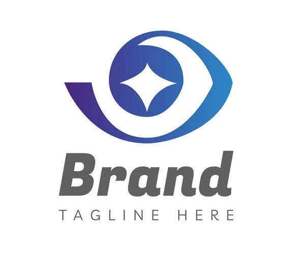 眼睛图标设计模板元素 可用于品牌 业务和技术标识 — 图库矢量图片