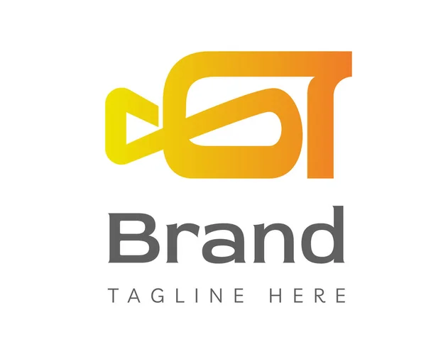 Kamera Logotyp Ikon Design Mall Element Användbar För Branding Business — Stock vektor