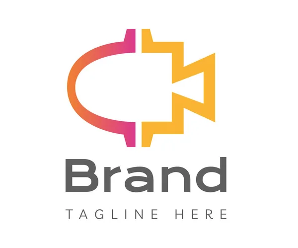 Στοιχεία Προτύπου Σχεδίασης Εικονιδίου Του Λογότυπου Κάμερας Κατάλληλο Για Branding — Διανυσματικό Αρχείο