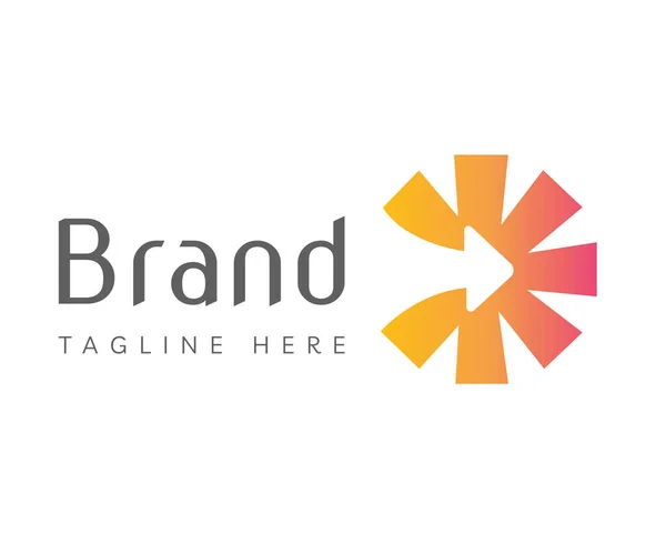 Arrow Logo Elementos Modelo Design Ícone Usável Para Branding Logos —  Vetores de Stock