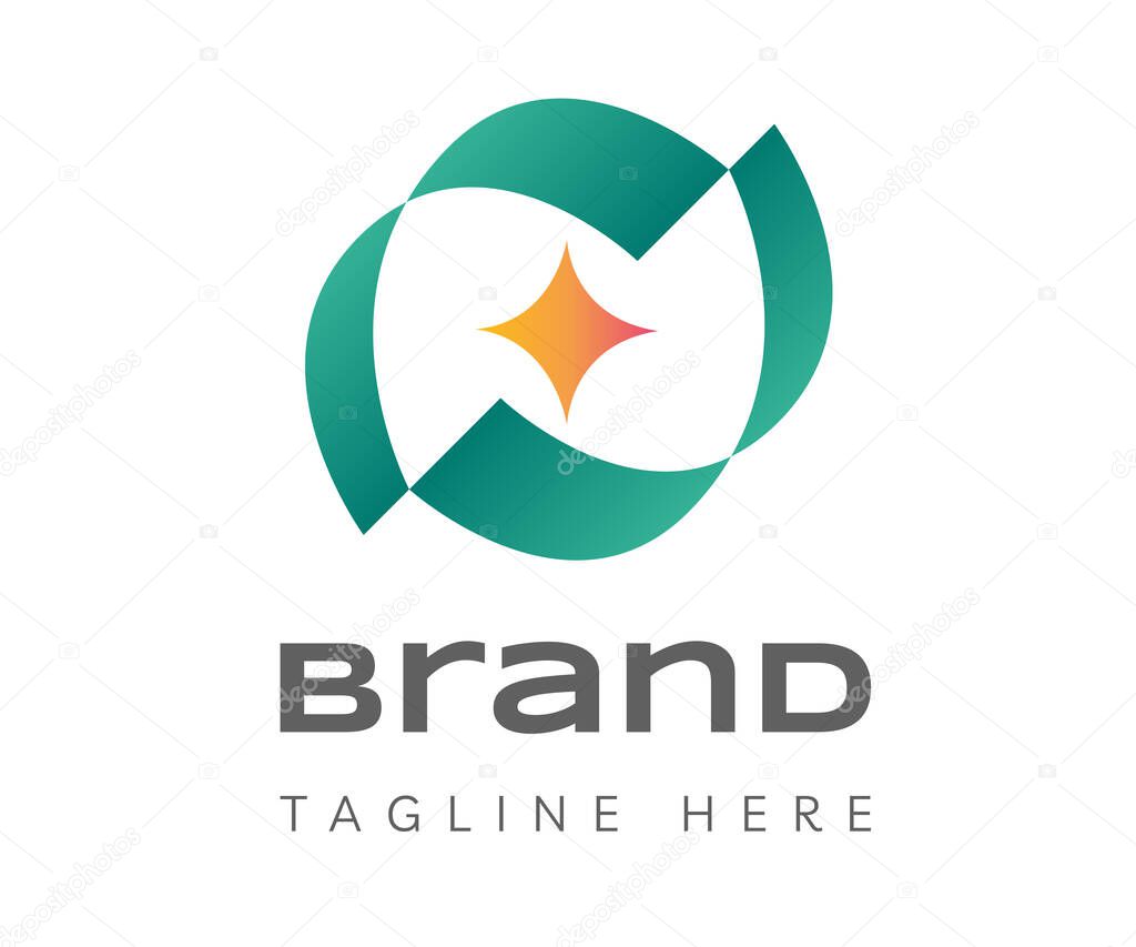 Letter O logo icon design template elements. Creative logo with initial letter O with star icon. Usable for Branding and Business Logos.
