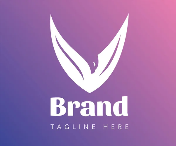 Letter Logo Icon Design Template Elements Creative Logo Wing Bird — Stock Vector