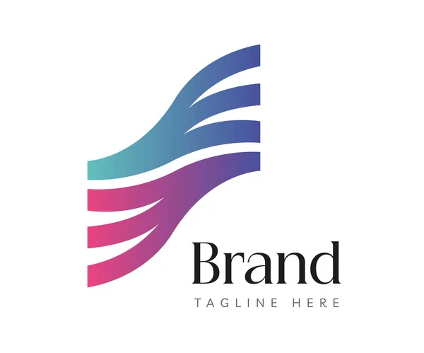 Wave Logotyp Ikon Design Mall Element Användbar För Branding Business — Stock vektor