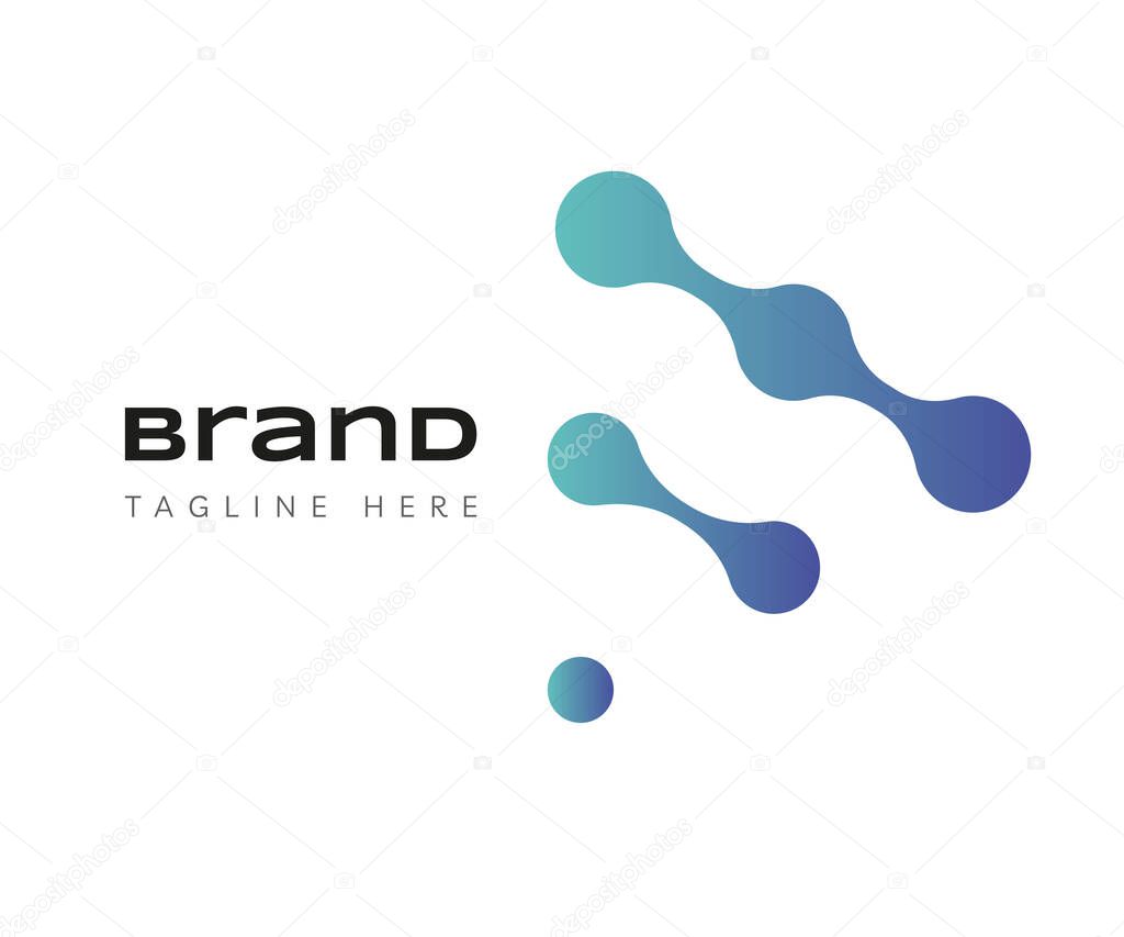 Dots logo icon design template elements. Connected dots logo design, technology logotype. Usable for Branding, Business and Technology Logos.
