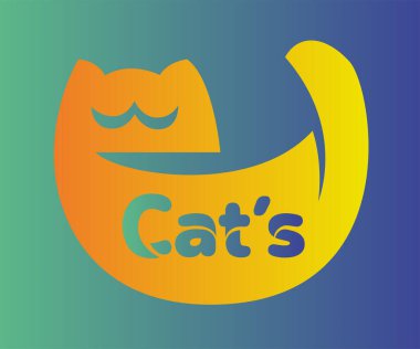 Kedi logosu tasarım şablon elementleri. Markalaşma ve İş Logoları için kullanılabilir.