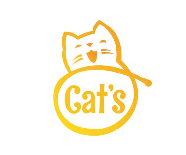Kedi logosu tasarım şablon elementleri. Markalaşma ve İş Logoları için kullanılabilir.
