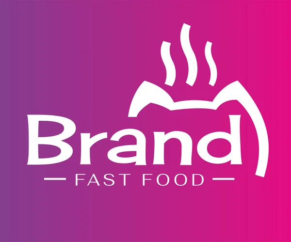 Ristorante Logo Icona Elementi Modello Design Logo Creativo Fast Food — Vettoriale Stock
