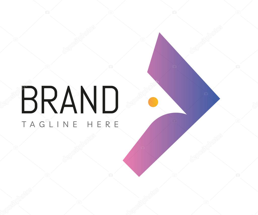Letter T logo icon design template elements. Creative logo with arrow and dots icons. Usable for Branding, Business and Technology Logos.