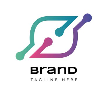 P harfi logo tasarım şablonu elementleri. Markalaşma, İşletme ve Teknoloji Logoları için kullanılabilir.