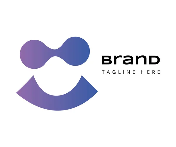 Sorriso Logotipo Ícone Design Elementos Modelo Usável Para Branding Logos — Vetor de Stock