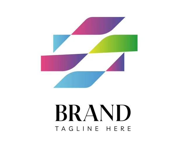 Flagga Logotyp Ikon Design Mall Element Användbar För Branding Business — Stock vektor