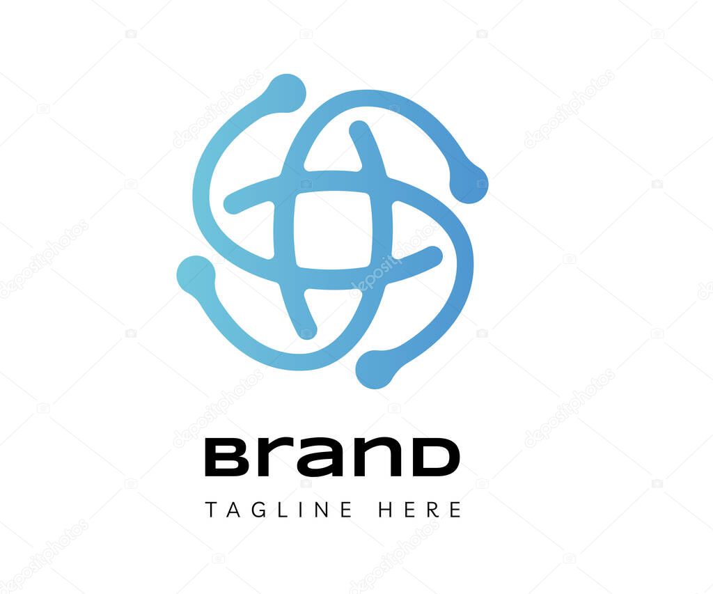 Earth logo icon design template elements. Usable for Branding, Business and Technology Logos.