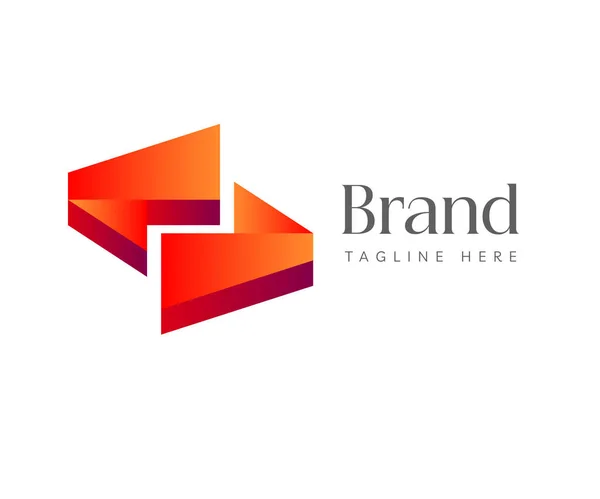 Arrow Logo Icon Design Template Elements Usable Branding Business Technology — Stock Vector