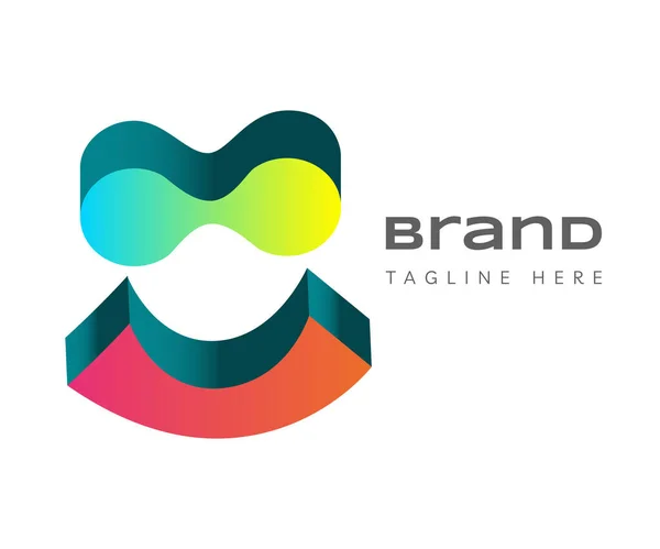 Smile Logo Icon Design Template Elements Utilizable Para Logos Branding — Vector de stock