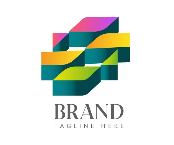 Bandeira Logotipo Ícone Design Elementos Modelo Usável Para Branding Logos — Vetor de Stock