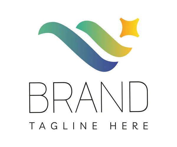 Letter Logo Ontwerp Letter Met Waterlogo Golflogo Bruikbaar Voor Branding — Stockvector