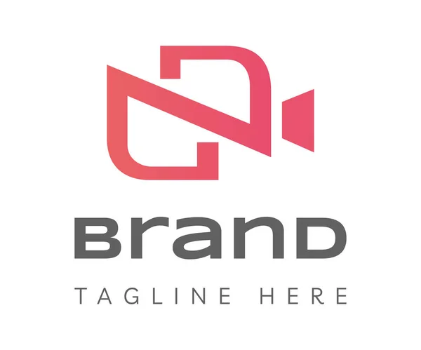 Carta Design Logotipo Logotipo Criativo Câmera Usável Para Branding Logos — Vetor de Stock