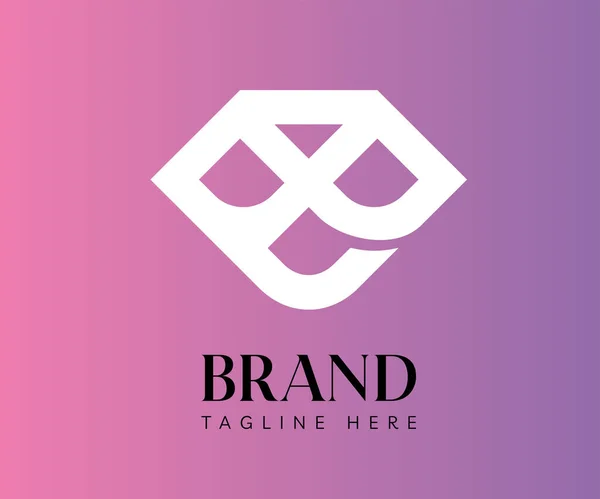 Logo Del Diamante Elementos Plantilla Diseño Icono Utilizable Para Branding — Vector de stock