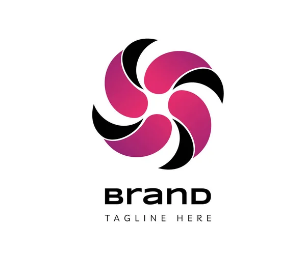 Στοιχεία Προτύπου Σχεδίασης Εικονιδίου Λογότυπου Pinwheel Κατάλληλο Για Branding Και — Διανυσματικό Αρχείο
