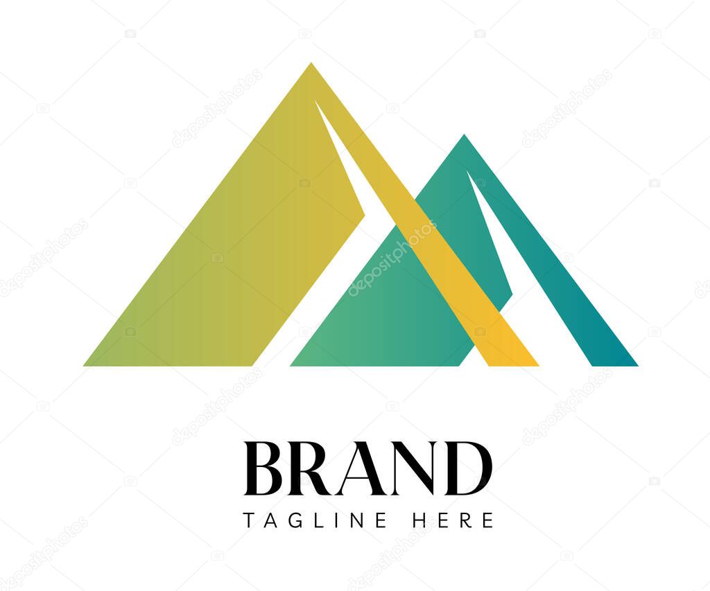 Letter A logo icon design template elements. Creative mountain logo, building logo. Usable for Branding and Business Logos.