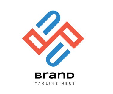 U harfi logo tasarım şablonu elementleri. Markalaşma ve İş Logoları için kullanılabilir.