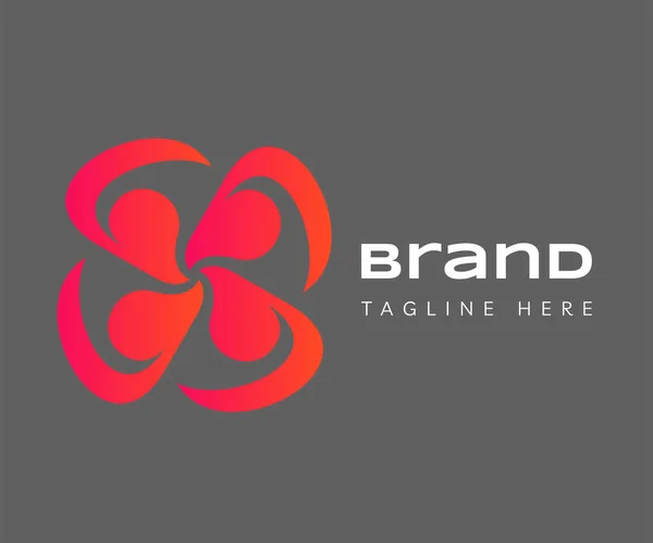 Fiore Logo Icona Elementi Modello Design Utilizzabile Branding Business Logos — Vettoriale Stock