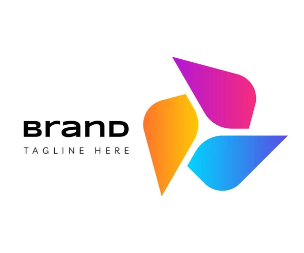 Hoja Icono Del Logotipo Elementos Plantilla Diseño Utilizable Para Branding — Archivo Imágenes Vectoriales