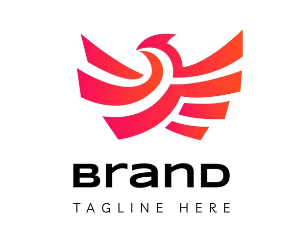 Unsur Desain Ikon Logo Burung Dapat Digunakan Untuk Branding Business - Stok Vektor