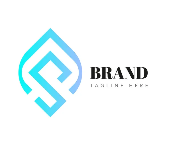 Hoja Icono Del Logotipo Elementos Plantilla Diseño Utilizable Para Branding — Vector de stock
