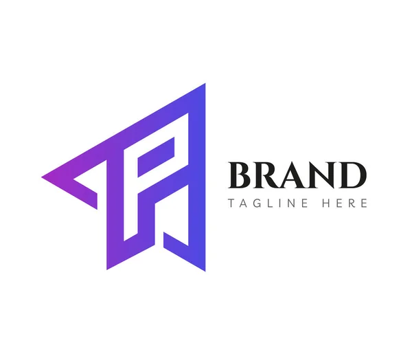 Triángulo Icono Logotipo Elementos Plantilla Diseño Utilizable Para Logos Branding — Archivo Imágenes Vectoriales