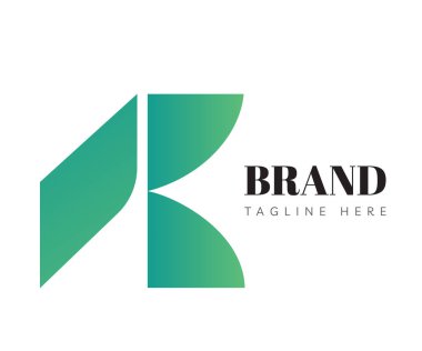 K harfi logo tasarım şablonu elementleri. Markalaşma ve İş Logoları için kullanılabilir.