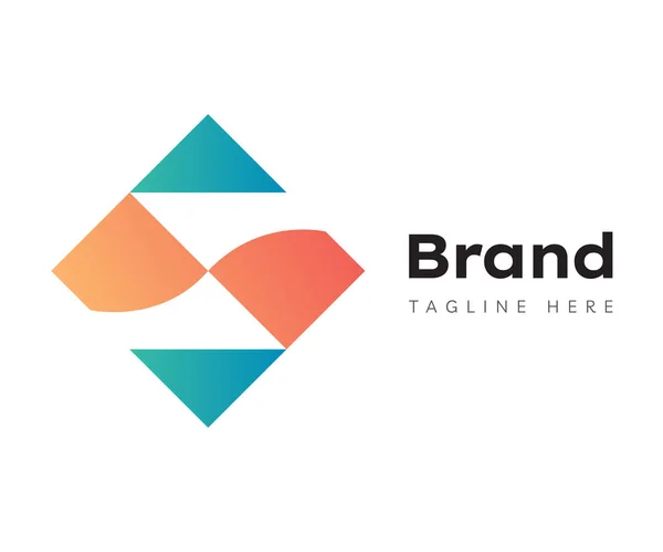 Τετράγωνο Εικονίδιο Σχεδιασμού Εικονίδιο Στοιχεία Πρότυπο Κατάλληλο Για Branding Business — Διανυσματικό Αρχείο