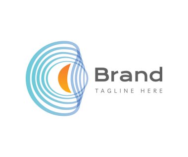 C harfi logo tasarım şablonu elementleri. Markalaşma, İşletme ve Teknoloji Logoları için kullanılabilir.