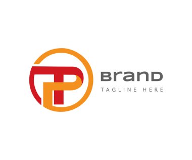 Harf PT logo tasarım şablonu elementleri. Markalaşma, İşletme ve Teknoloji Logoları için kullanılabilir.