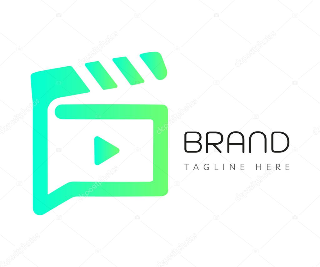 Movie logo icon design template elements. Usable for Branding, Business and Technology Logos.