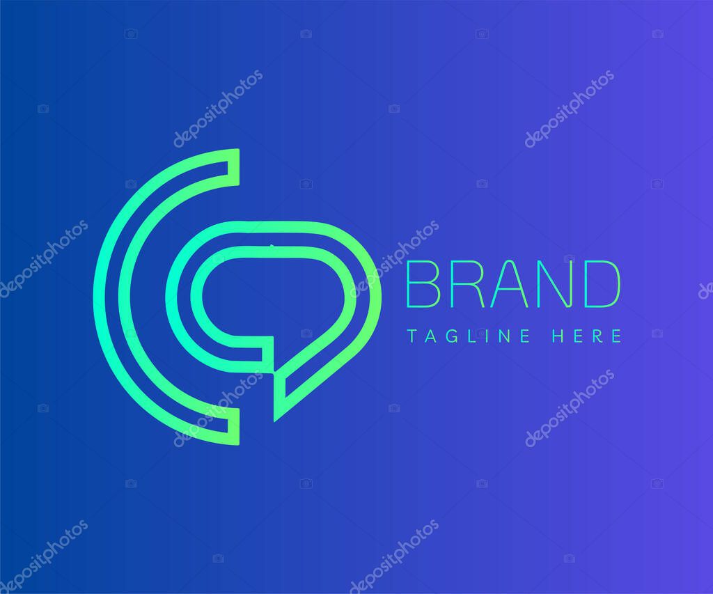 Chat logo icon design template elements. Usable for Branding, Business and Technology Logos.