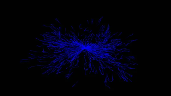 Stream Meandering Blue Lines Center Fantastic Particle Flow Cosmic Miraculous — Fotografia de Stock