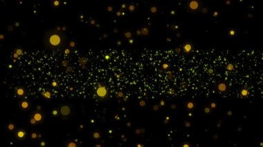Yellow abstract bokeh background sparkling lights effect. Grain blurry noise, soft focus. Festive background for advertising, congratulations, text, mother day, Valentine, Christmas