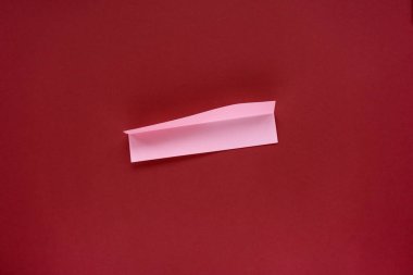 How to make a paper bookmark for congratulations, confession in lovein and fun on Valentine's Day. Children's art project. DIY concept. Step by step photo instruction. Step 3. Fold in half lengthwise