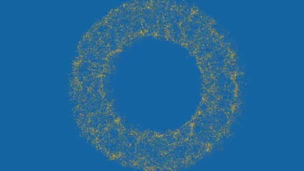 Luminous Shimmer Swirling Particles Bright Flying Sparks Particles Spinning Circle — Wideo stockowe