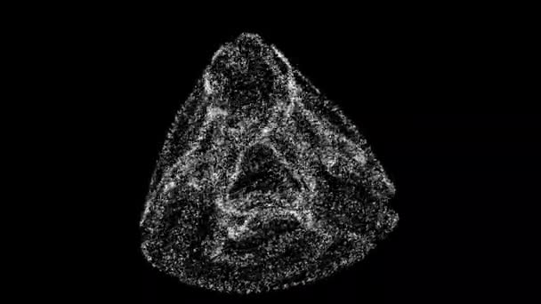 Ancient Decoration Consisting Small Particles Rotates Axes 60Fps Science Historic — 비디오
