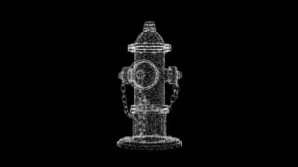 White Hydrant Object Rotates Its Axis Black Backdrop Object Consisting — Stock video