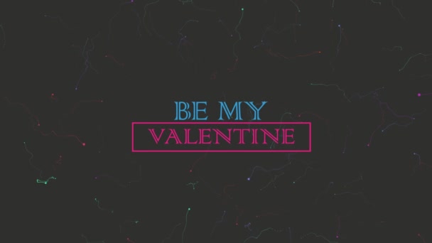 Valentine Colorful Sign Backdrop Multi Colored Fireworks Valentine Love Concept — Vídeos de Stock