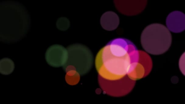 Gold Pink Abstract Bokeh Background Sparkling Lights Effect Floating Blurry — Vídeos de Stock