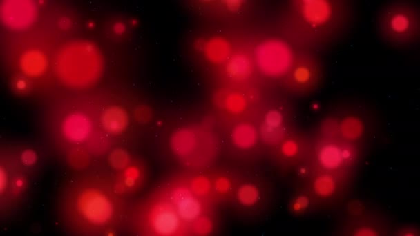 Red Abstract Bokeh Background Sparkling Lights Effect Led Lights Close — Vídeo de Stock